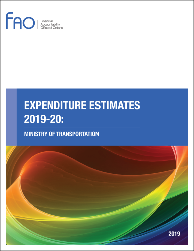 Expenditure Estimates: Ministry of Transportation